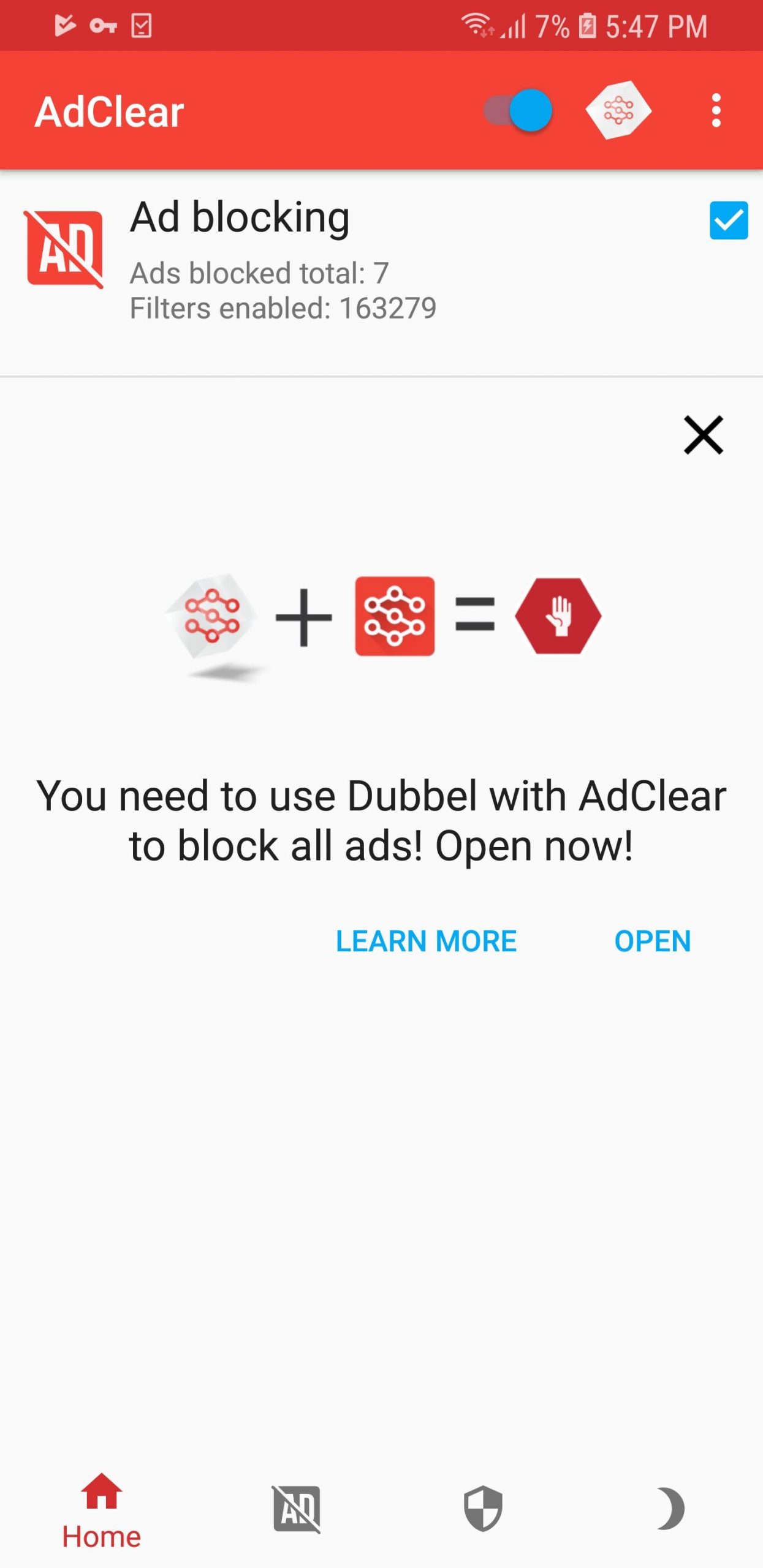 AdClear, Aplikasi Pemblokir Iklan Android